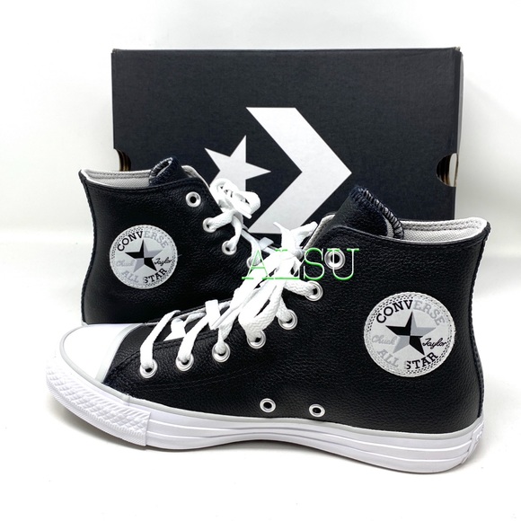 🎄 Christmas Special 🎄 Converse Ctas HI leather Black Men’s Sneakers 166730C - Picture 6 of 7